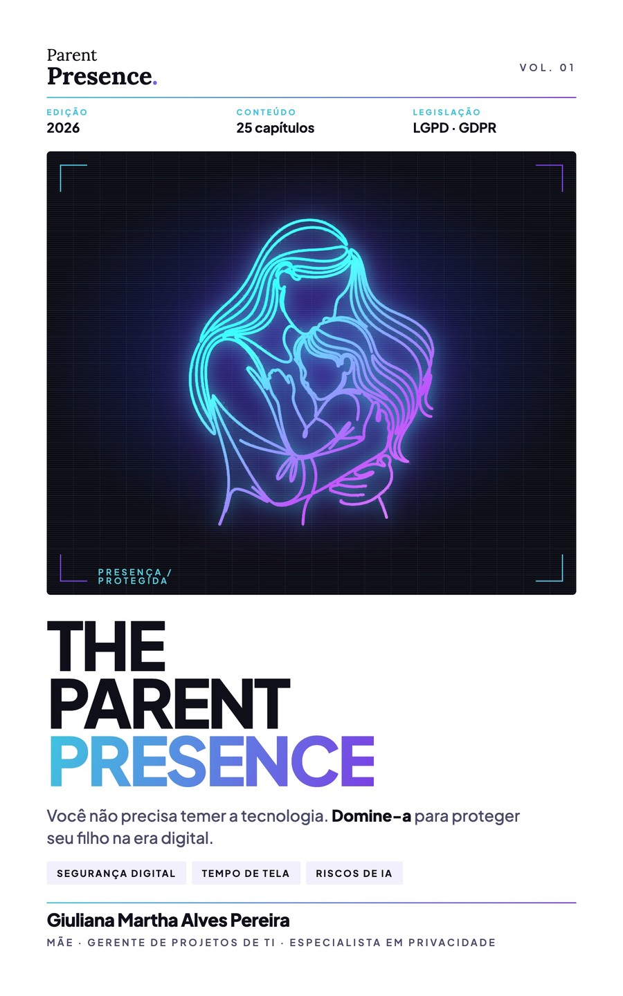 Capa do livro Parent Presence em um tablet